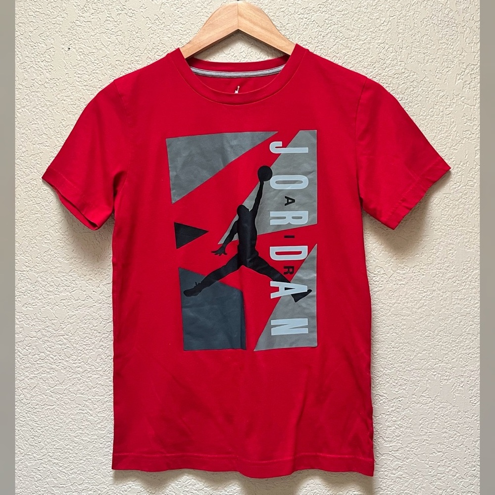 Jordan Air Boy Logo Red T-Shirt Size -Large